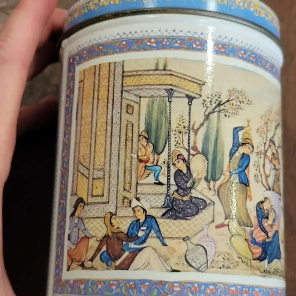Vintage Ben Rickert Collectible Empty Tin Canister Container